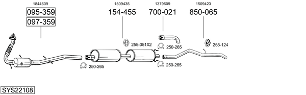 Sistema de gases de escape Ford TRANSIT Van