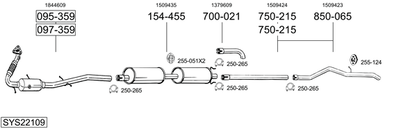 Sistema de gases de escape Ford TRANSIT Van