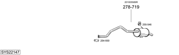 Sistema de gases de escape Renault KANGOO Express