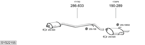 Sistema de gases de escape Peugeot 406 Break