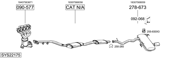 Sistema de gases de escape Bmw 3