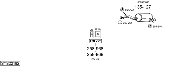 Sistema de gases de escape Peugeot 508 SW I