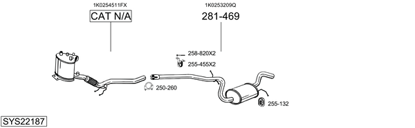 Sistema de gases de escape Skoda OCTAVIA II