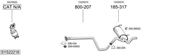 Sistema de gases de escape Chevrolet CRUZE