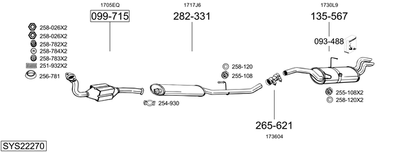 Sistema de gases de escape Peugeot EXPERT Platform/Chassis