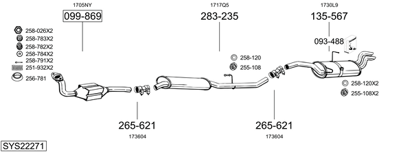 Sistema de gases de escape Peugeot EXPERT Platform/Chassis