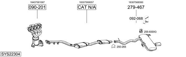 Sistema de gases de escape Bmw 3 Coupe