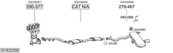 Sistema de gases de escape Bmw 3 Coupe