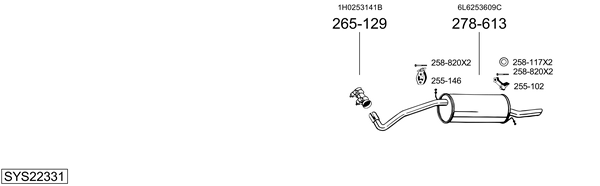 Sistema de gases de escape Seat IBIZA III