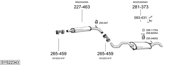 Sistema de gases de escape Vw POLO III CLASSIC