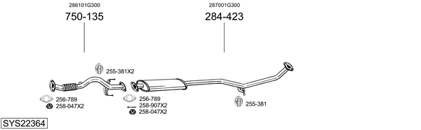 Sistema de gases de escape Hyundai ACCENT III Saloon