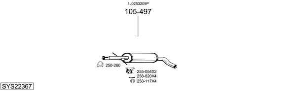 Sistema de gases de escape Vw NEW BEETLE