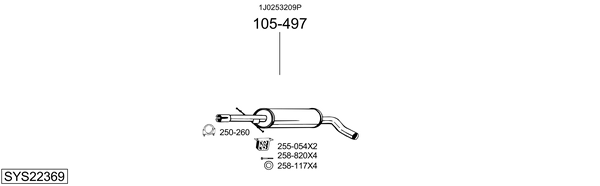Sistema de gases de escape Vw NEW BEETLE