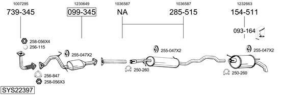Sistema de gases de escape Ford GALAXY MK I VAN