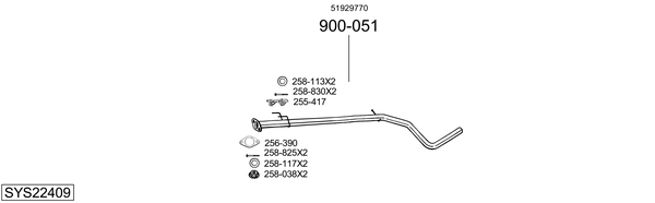 Sistema de gases de escape Fiat BRAVO II