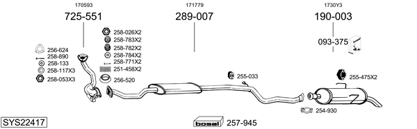 Sistema de gases de escape Peugeot 106 Van II Hatchback Van