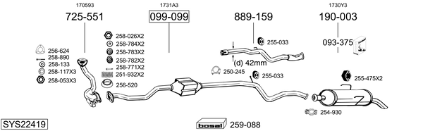Sistema de gases de escape Peugeot 106 Van II Hatchback Van