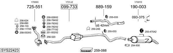 Sistema de gases de escape Peugeot 106 Van II Hatchback Van