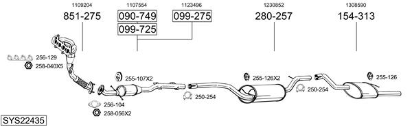 Sistema de gases de escape Ford FOCUS I Estate Van