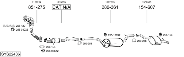 Sistema de gases de escape Ford FOCUS I Estate Van
