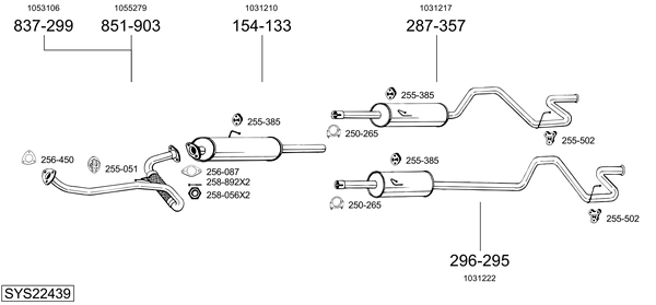 Sistema de gases de escape Ford TRANSIT TOURNEO Bus