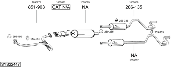 Sistema de gases de escape Ford TRANSIT TOURNEO Bus