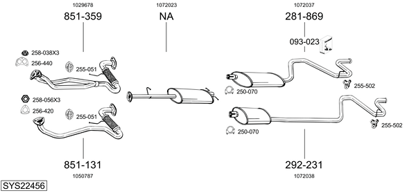 Sistema de gases de escape Ford TRANSIT TOURNEO Bus
