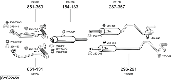 Sistema de gases de escape Ford TRANSIT TOURNEO Bus