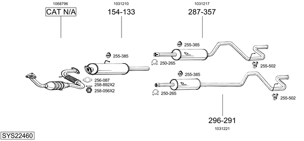 Sistema de gases de escape Ford TRANSIT TOURNEO Bus