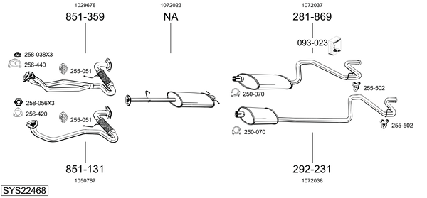 Sistema de gases de escape Ford TRANSIT TOURNEO Bus