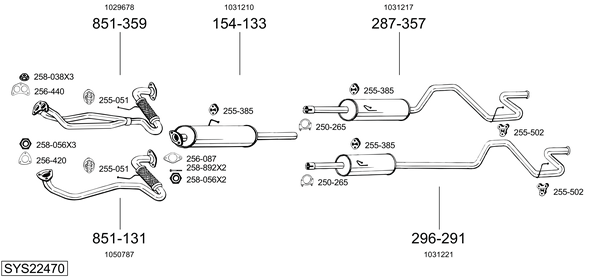 Sistema de gases de escape Ford TRANSIT TOURNEO Bus