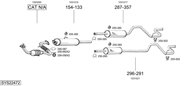 Sistema de gases de escape Ford TRANSIT TOURNEO Bus