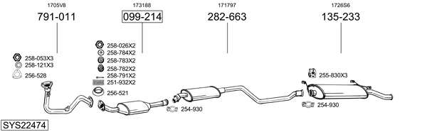 Sistema de gases de escape Citroën XSARA