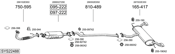 Sistema de gases de escape Kia SPORTAGE II
