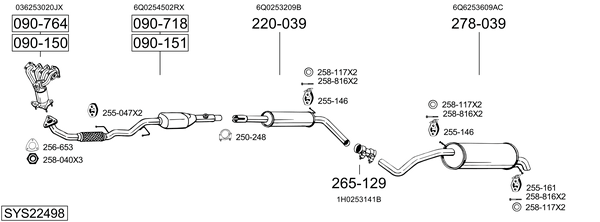Sistema de gases de escape Seat IBIZA IV