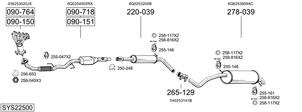 Sistema de gases de escape Seat IBIZA IV SC