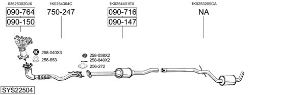 Sistema de gases de escape Seat TOLEDO III