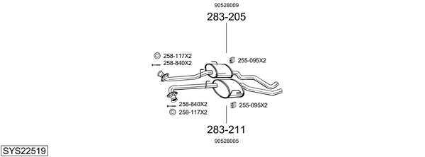 Sistema de gases de escape Vauxhall OMEGA Saloon