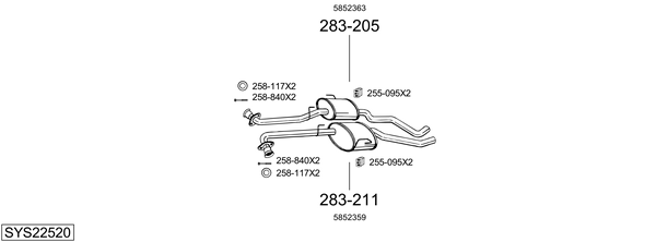 Sistema de gases de escape Opel OMEGA B