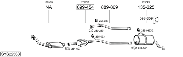 Sistema de gases de escape Citroën BERLINGO / BERLINGO FIRST Box Body/MPV