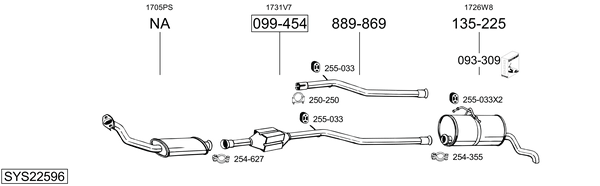 Sistema de gases de escape Peugeot PARTNER Box Body/MPV