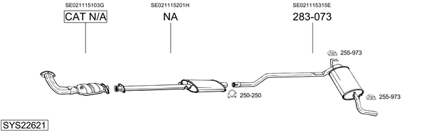 Sistema de gases de escape Seat IBIZA I
