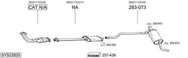 Sistema de gases de escape Seat IBIZA I