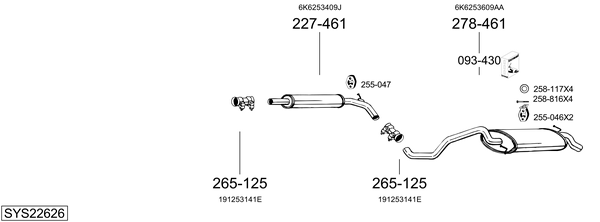 Sistema de gases de escape Seat IBIZA II