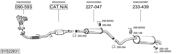 Sistema de gases de escape Seat IBIZA IV ST