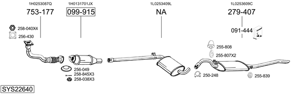 Sistema de gases de escape Seat TOLEDO I