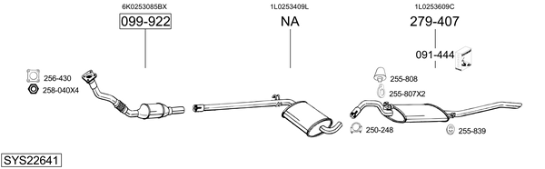 Sistema de gases de escape Seat TOLEDO I