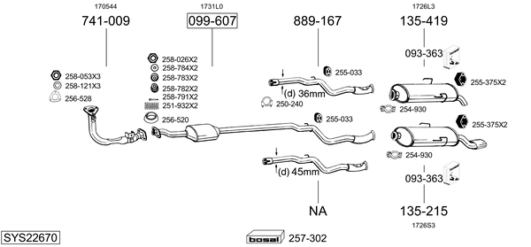 Sistema de gases de escape Citroën SAXO
