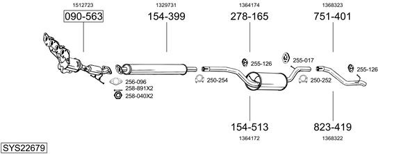 Sistema de gases de escape Ford FOCUS II