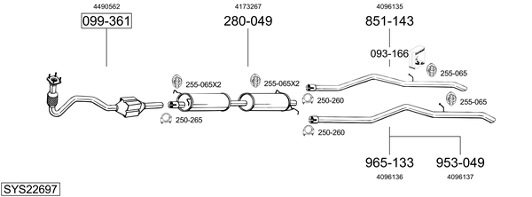 Sistema de gases de escape Ford TRANSIT TOURNEO Bus